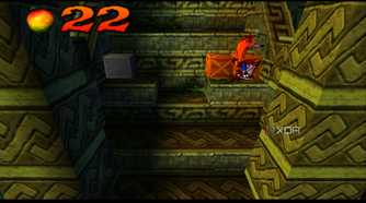 Stairs to the temple in PlayStation 1 game Crash Bandicoot.