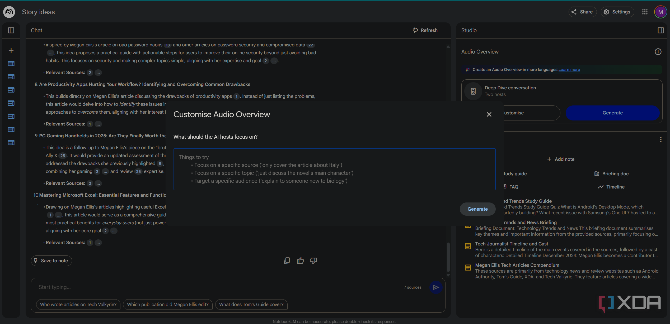 customizing audio overview in notebooklm