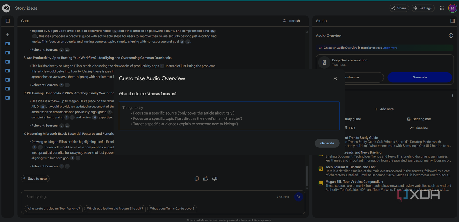 customizing audio overview in notebooklm
