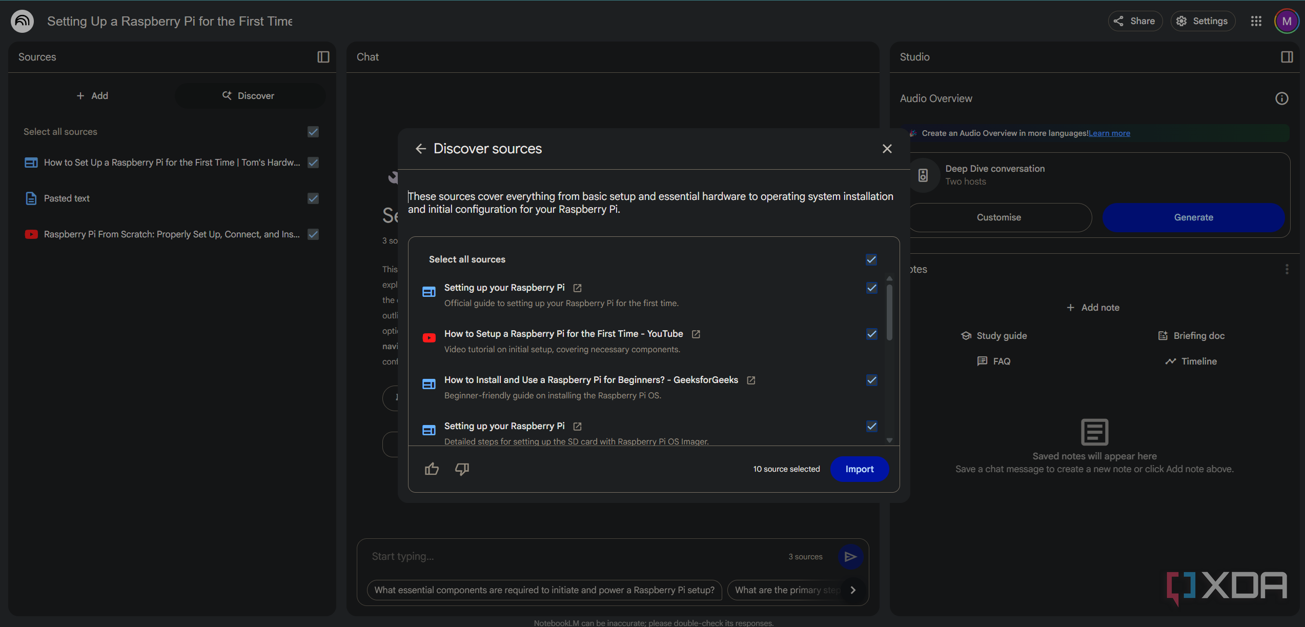discovering sources in notebooklm