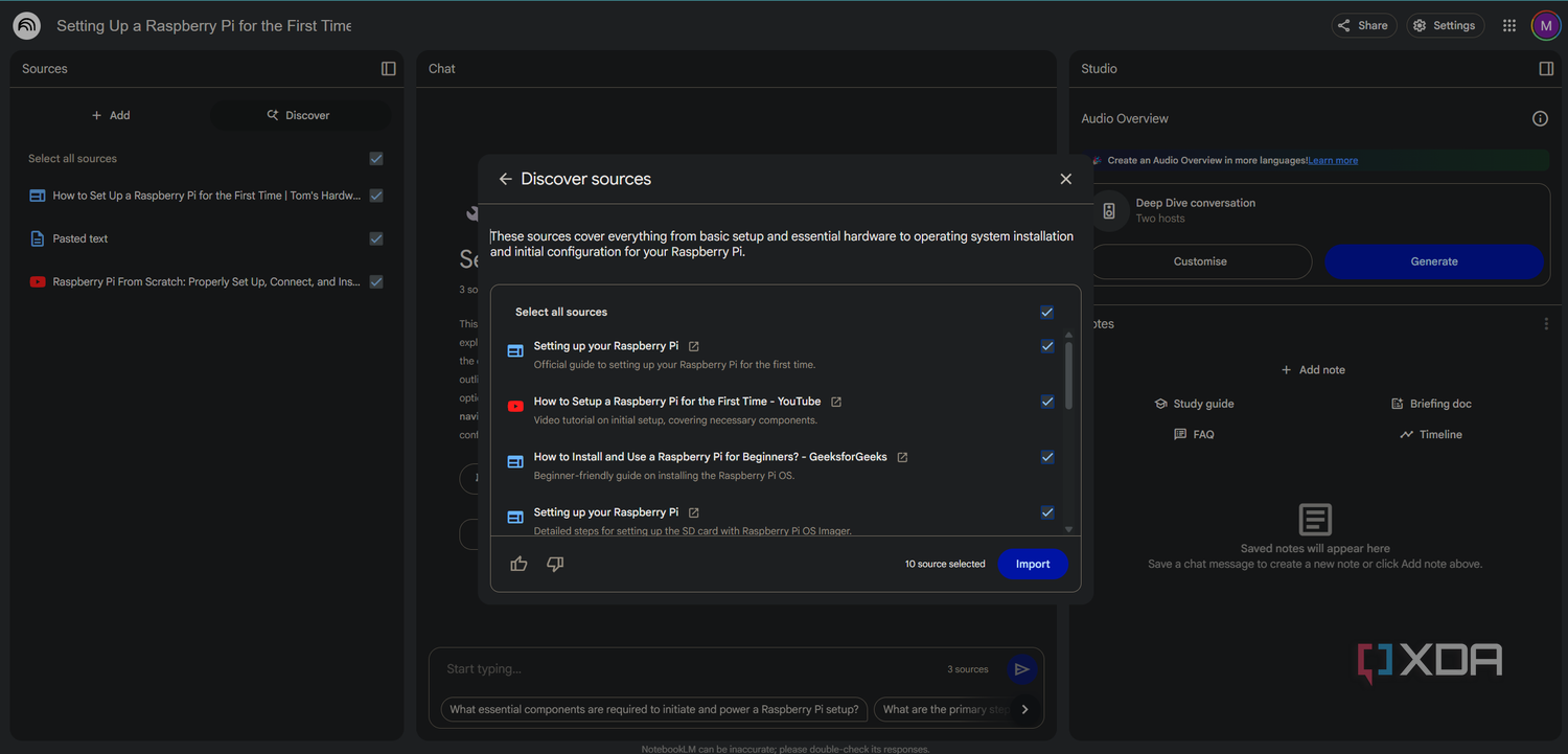 discovering sources in notebooklm