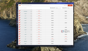 Screenshot of a Namecheap page showing various prices for different domains