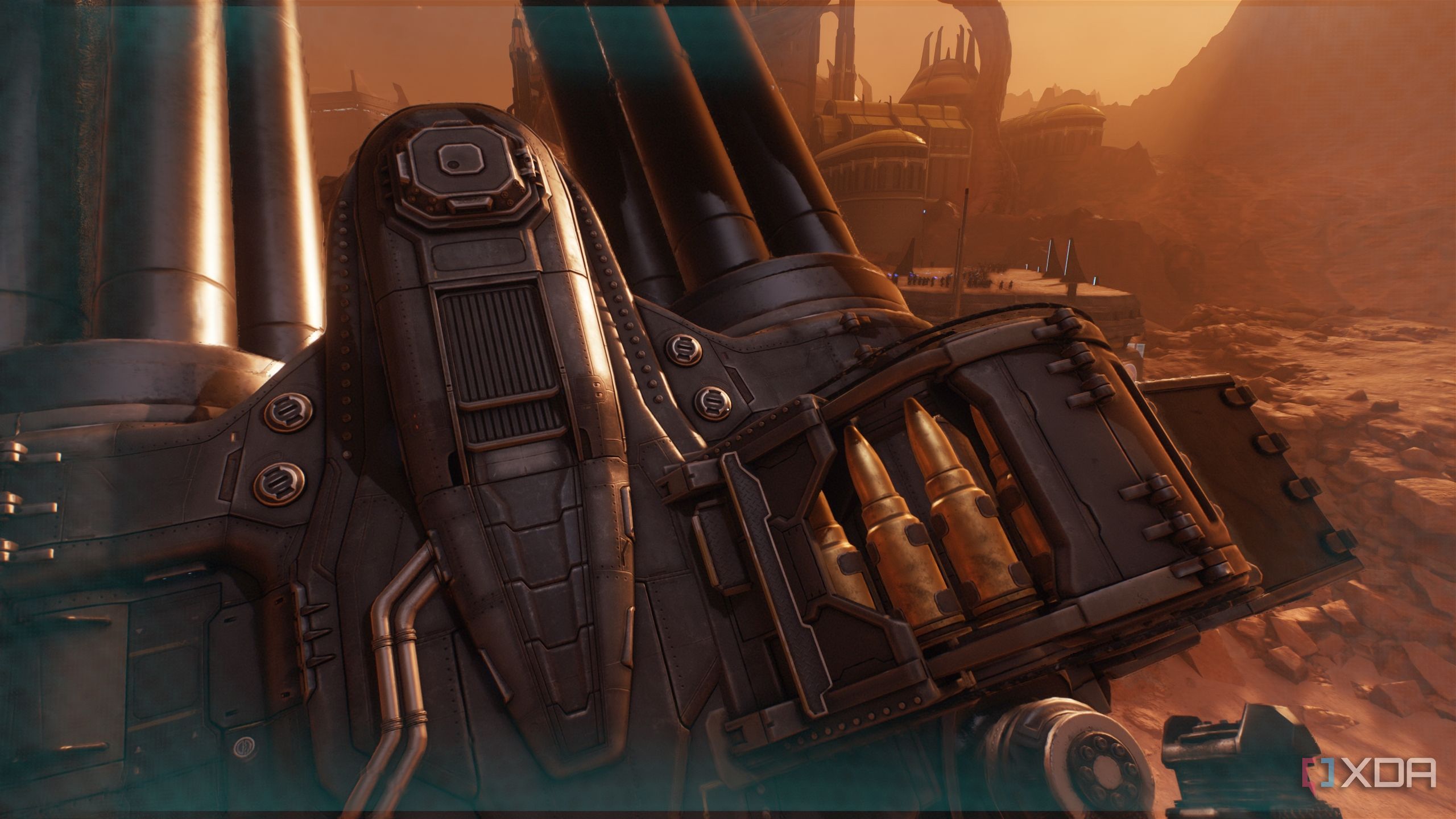 The Super Minigun weapon of the Atlan Mech in Doom: The Dark Ages.