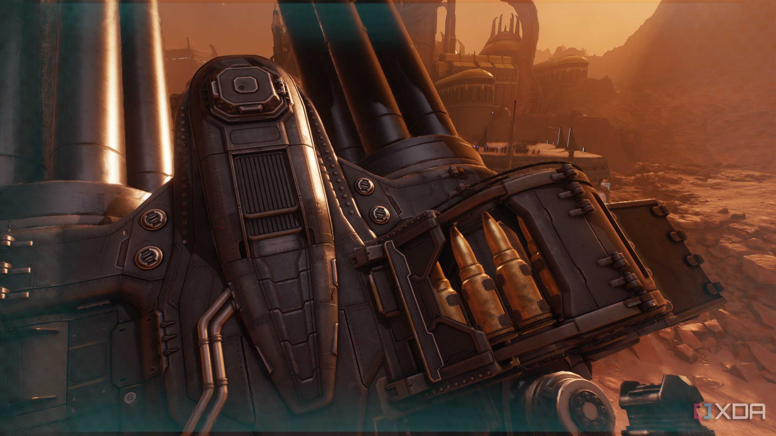 The Super Minigun weapon of the Atlan Mech in Doom: The Dark Ages.