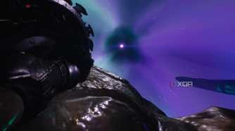The Slayer travelling through the cosmos in chapter 15 of Doom: The Dark Ages.