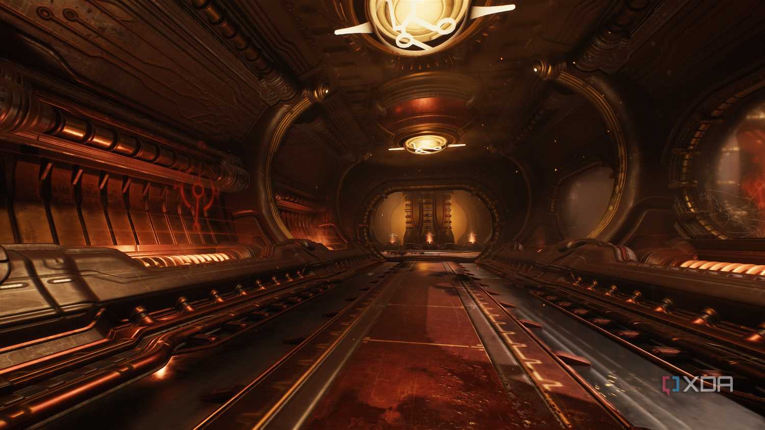 The interior of the Maykr ship in chapter 20 of Doom: The Dark Ages.