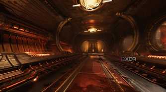 The interior of the Maykr ship in chapter 20 of Doom: The Dark Ages.