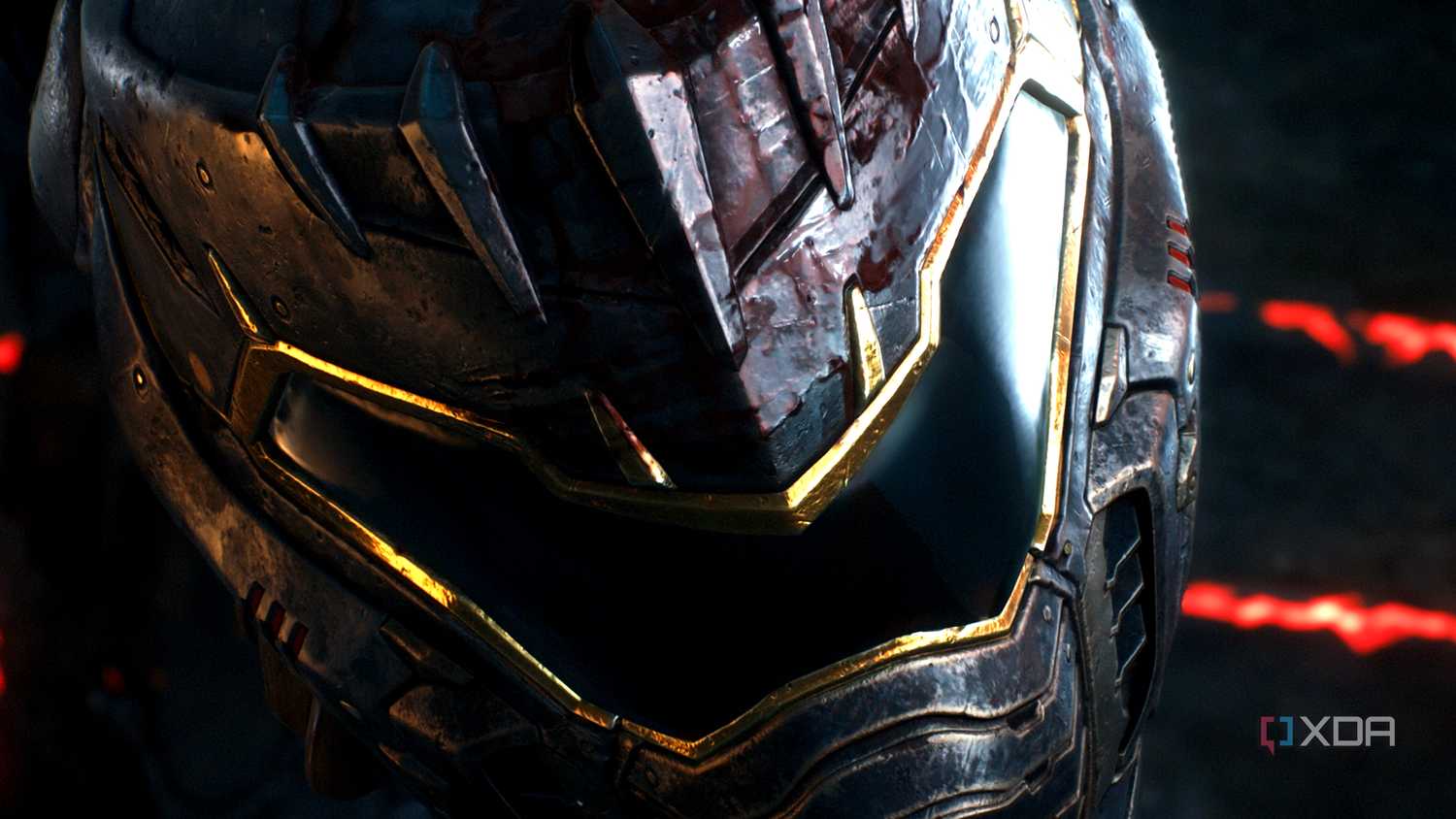 The Slayer's helmet in chapter 20 of Doom: The Dark Ages.