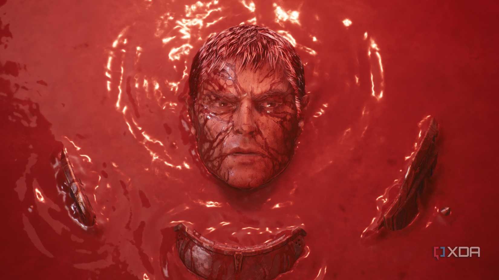 The Slayer rising up from a pool of blood in chapter 20 of Doom: The Dark Ages.