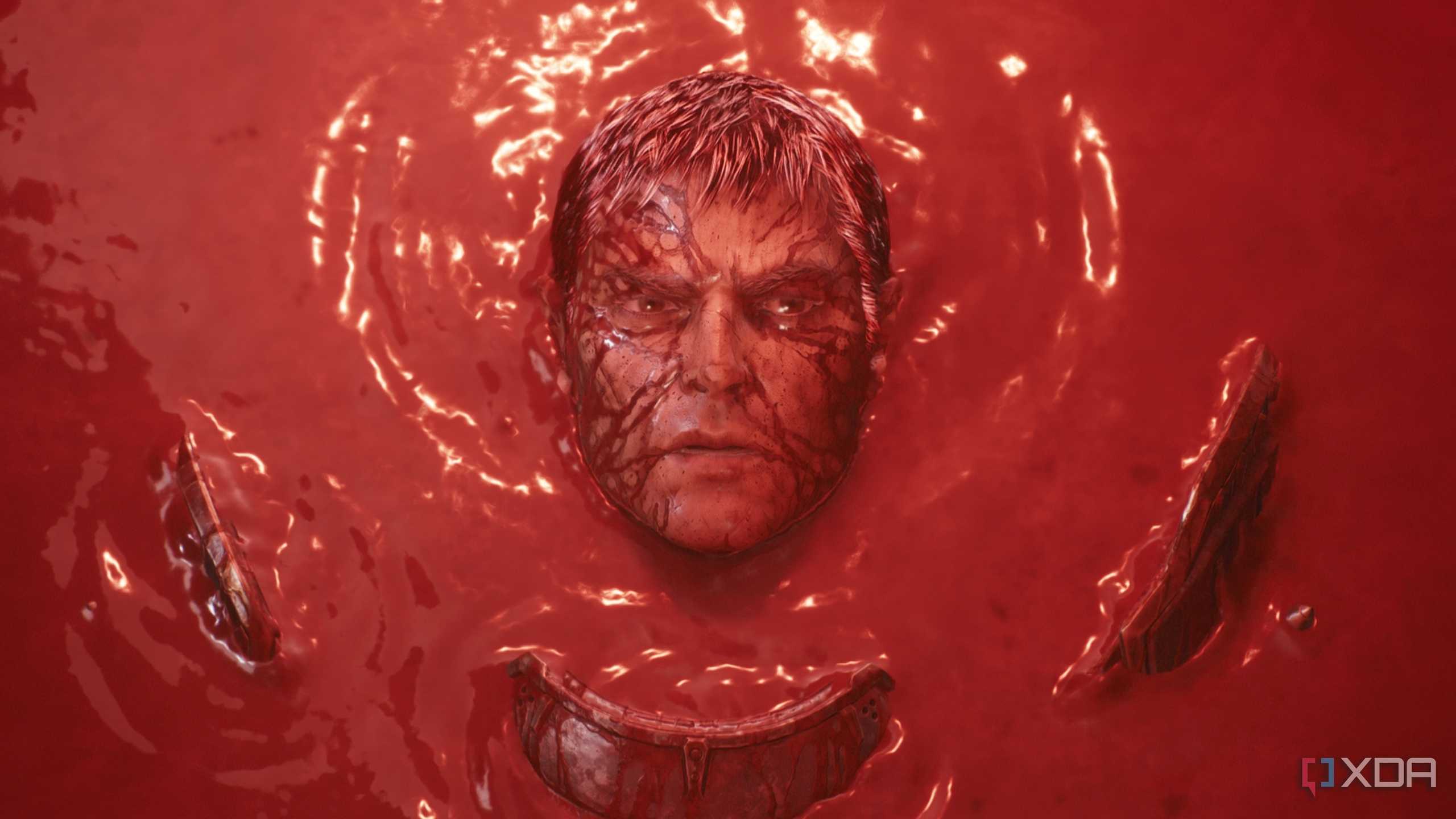 The Slayer rising up from a pool of blood in chapter 20 of Doom: The Dark Ages.