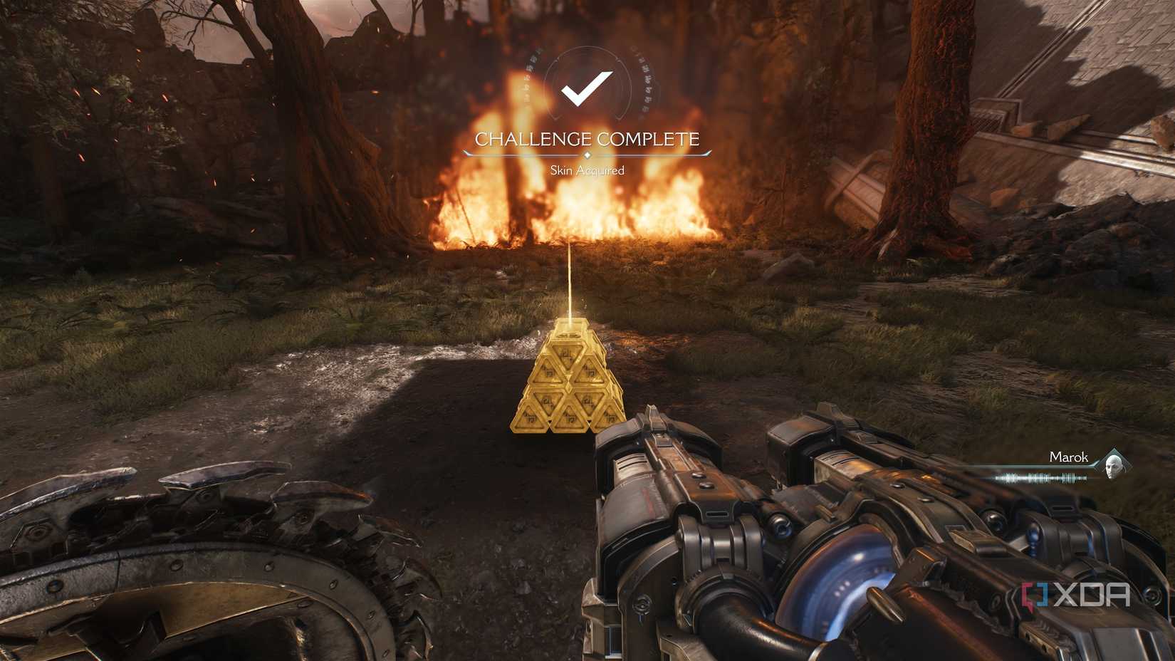 A gold stack in Doom: The Dark Ages.