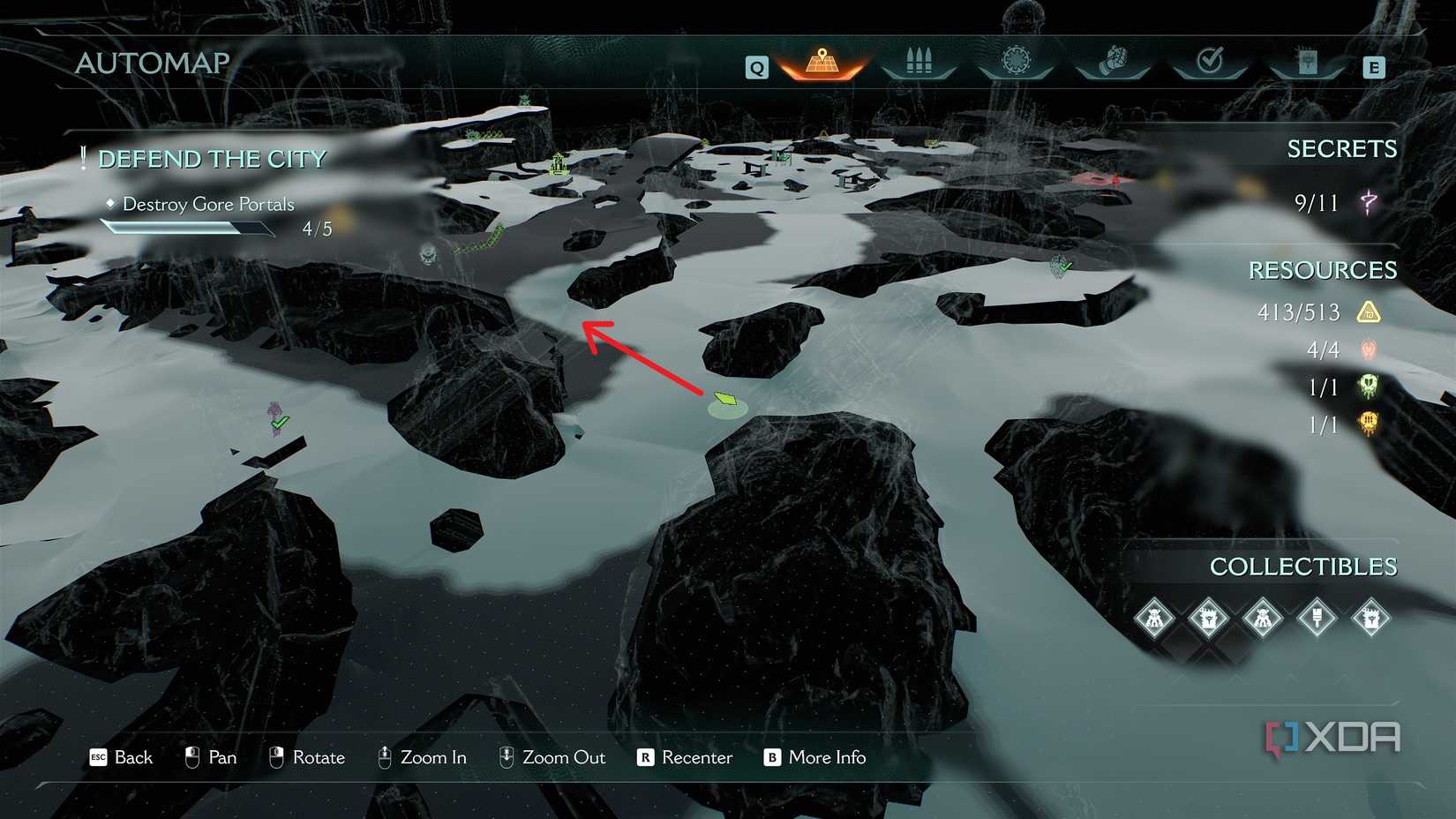 The 3D automap in Doom: The Dark Ages.