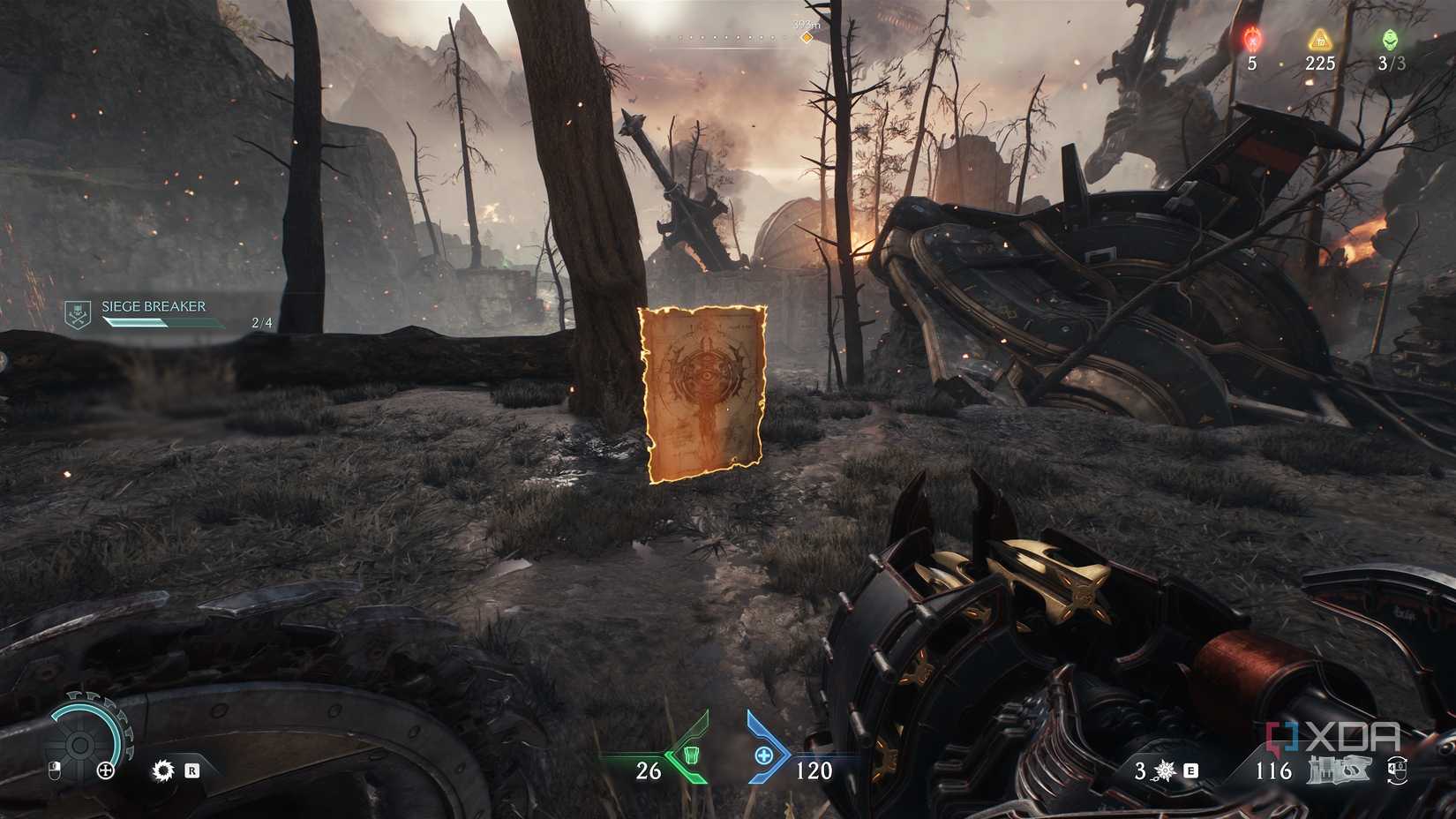 A codex page in Doom: The Dark Ages.