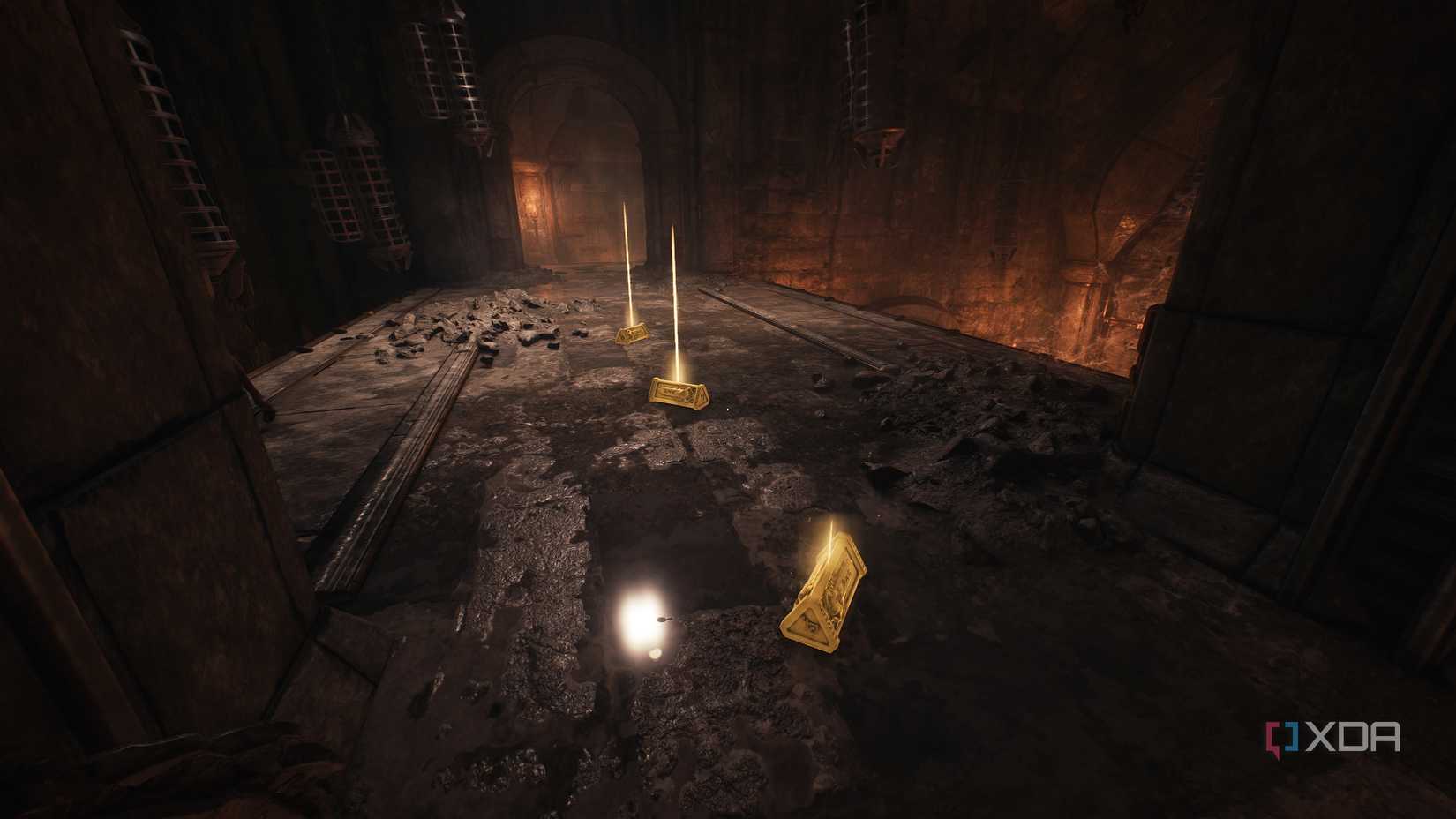 Gold bars lying on the ground in Doom: The Dark Ages.