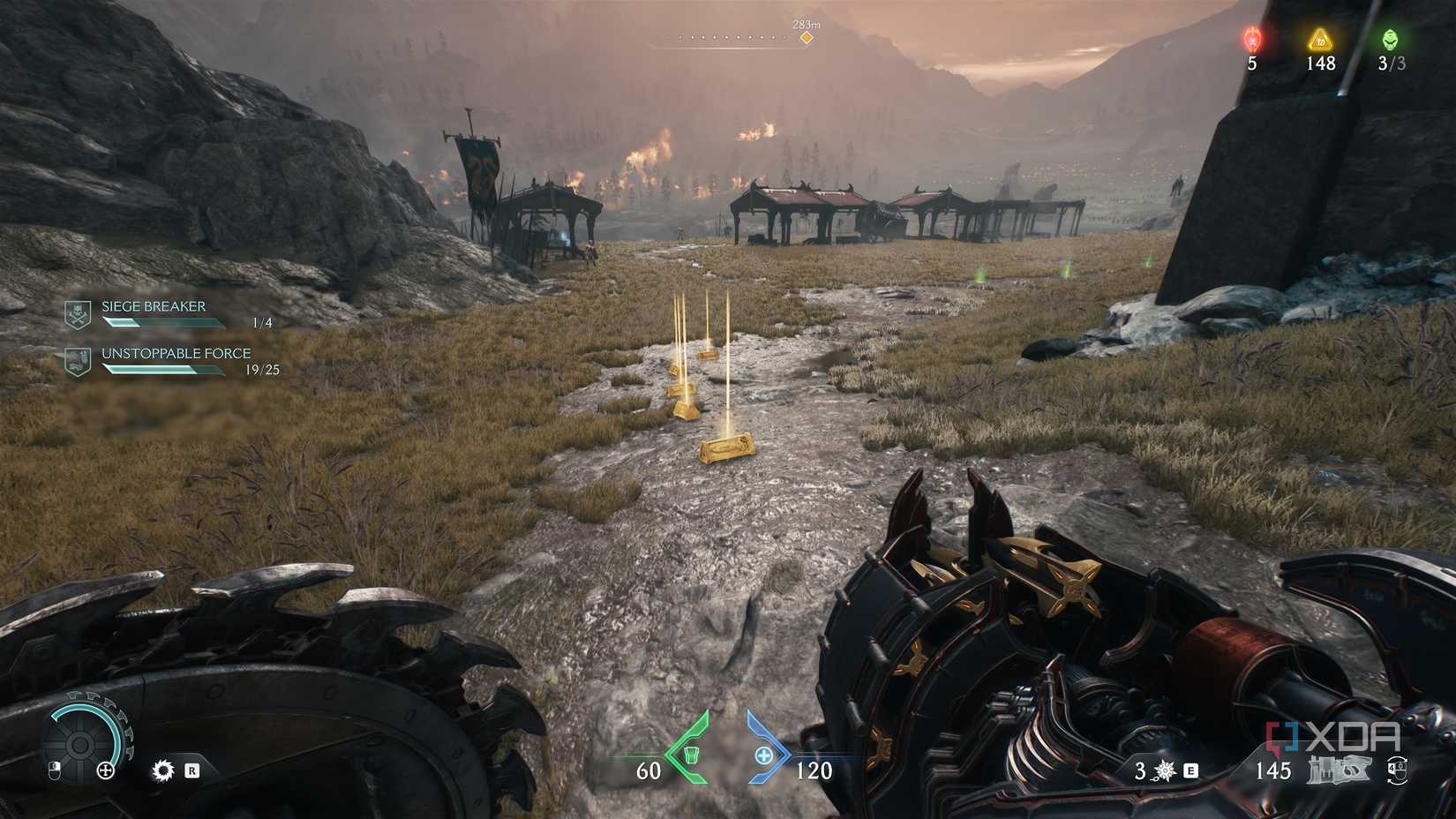 Gold bars on the ground in Doom: The Dark Ages.
