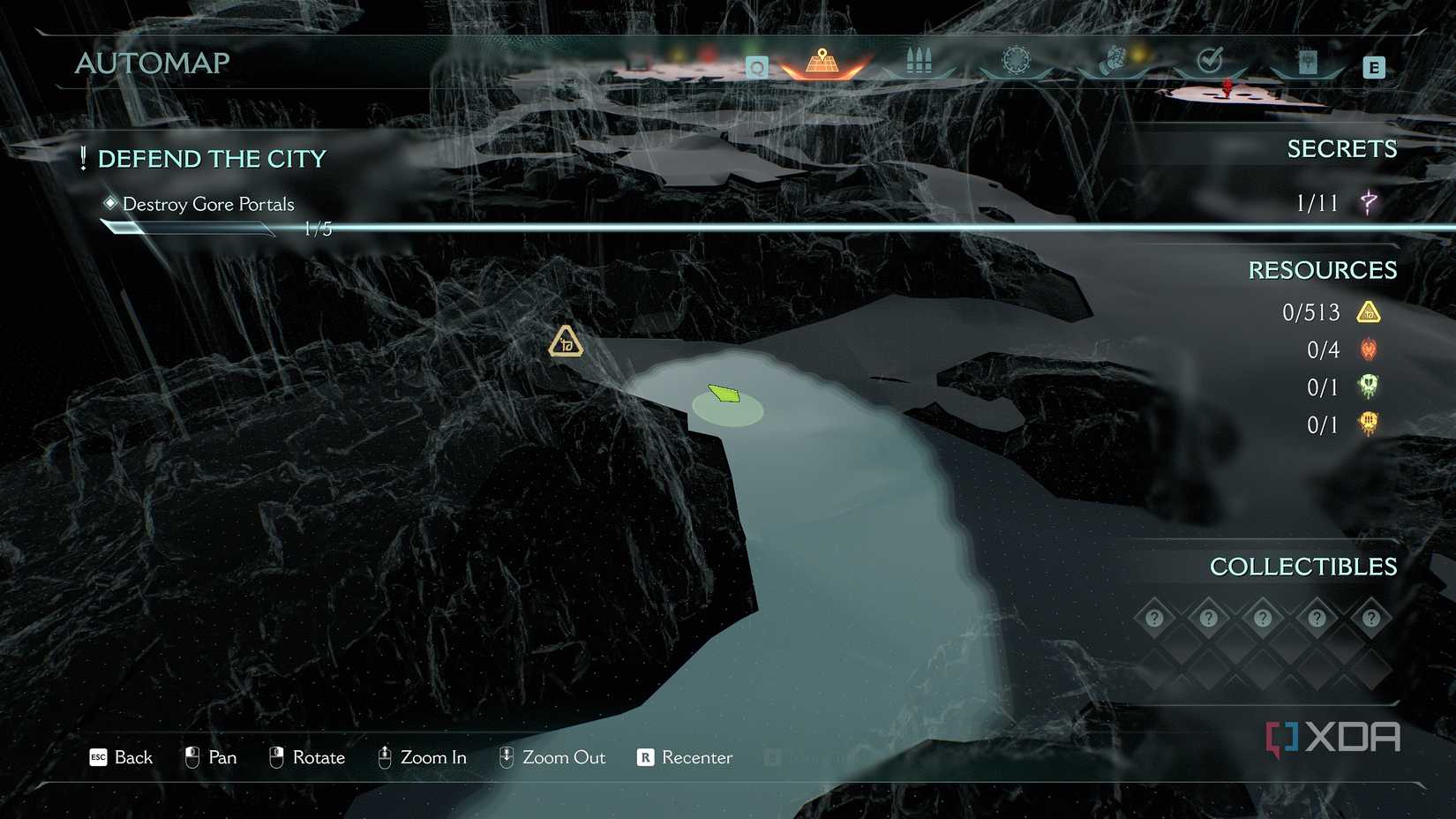 The 3D automap in Doom: The Dark Ages.