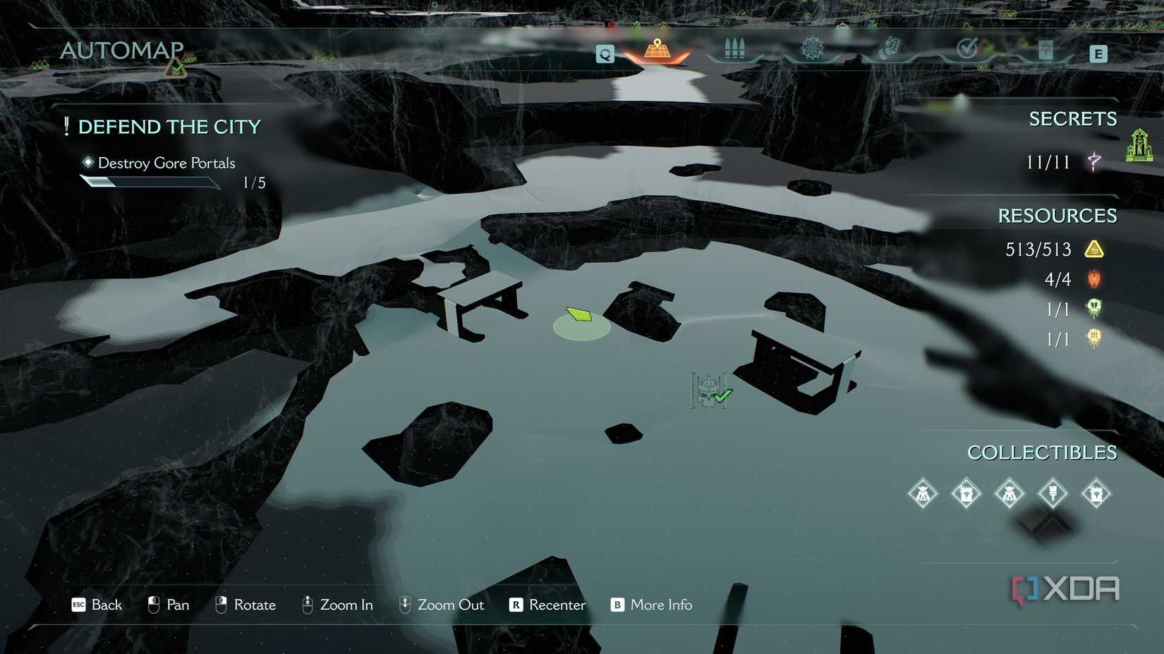 The 3D automap in Doom: The Dark Ages.