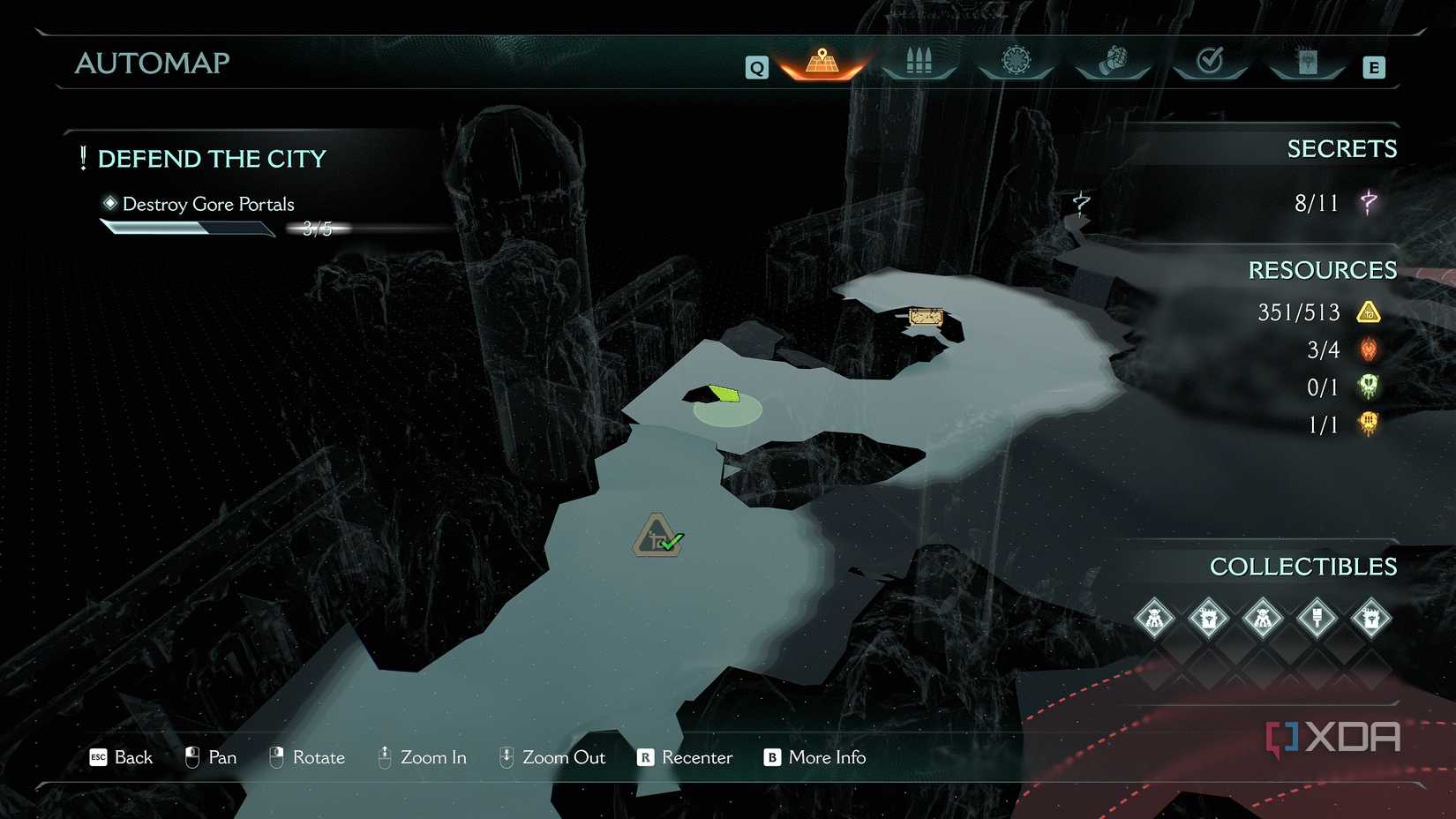 The 3D automap in Doom: The Dark Ages.