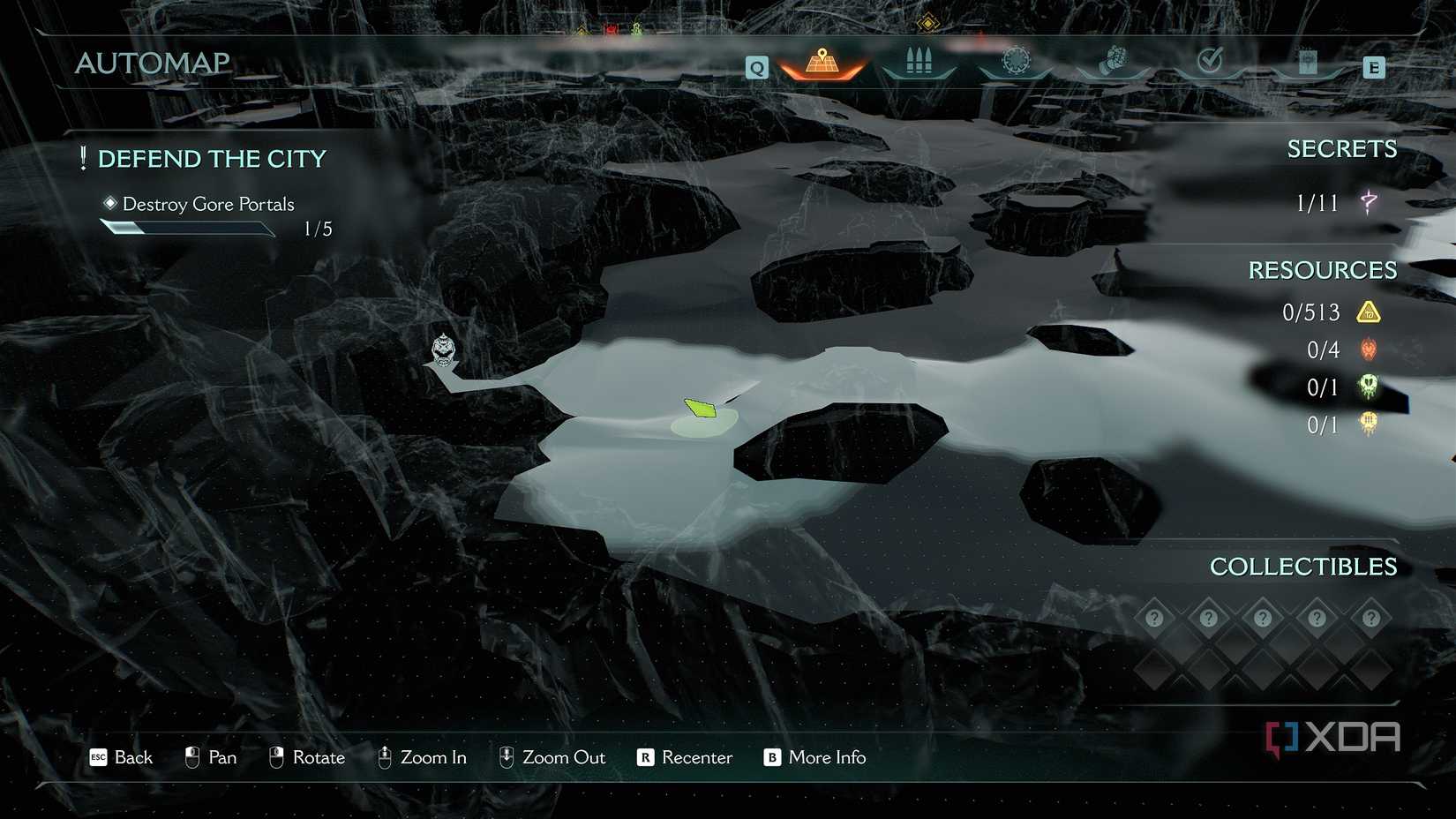 The 3D automap in Doom: The Dark Ages.
