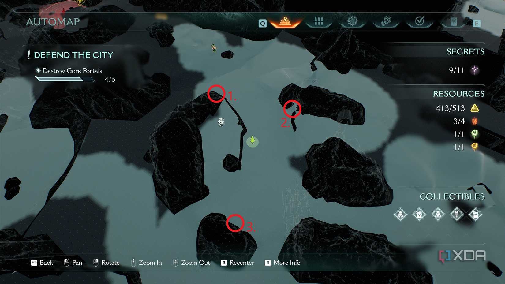 The 3D automap in Doom: The Dark Ages.