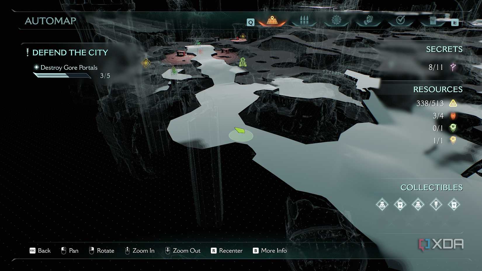 The 3D automap in Doom: The Dark Ages.