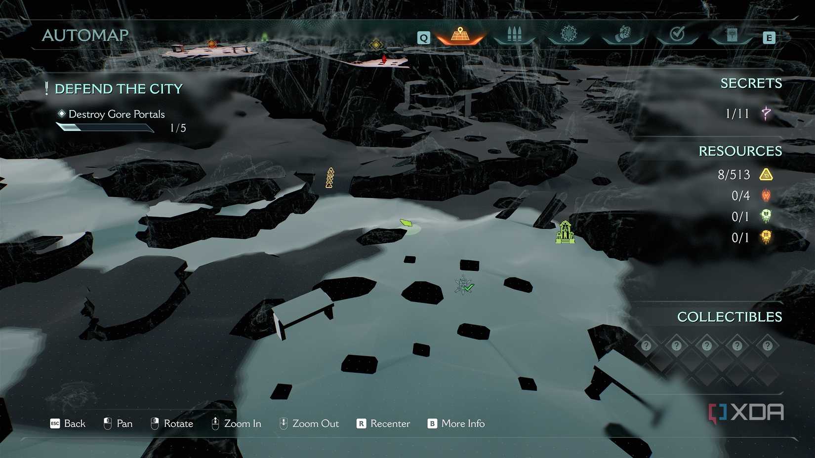 The 3D automap in Doom: The Dark Ages.