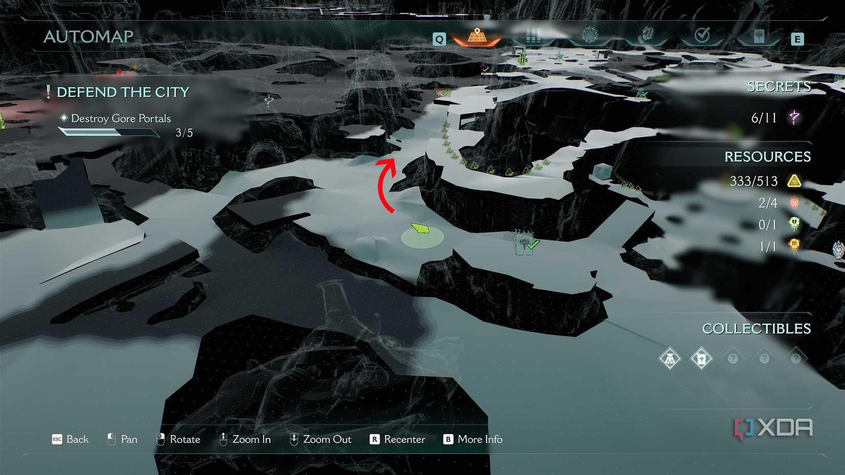 The 3D automap in Doom: The Dark Ages.