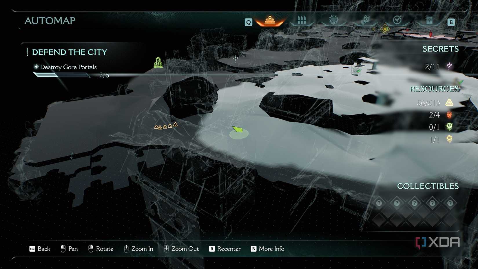The 3D automap in Doom: The Dark Ages.