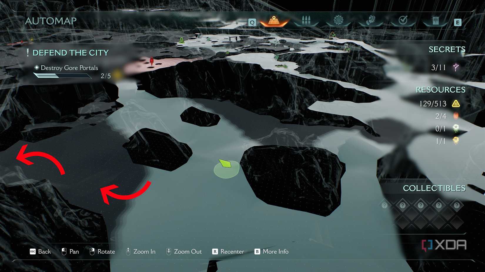 The 3D automap in Doom: The Dark Ages.