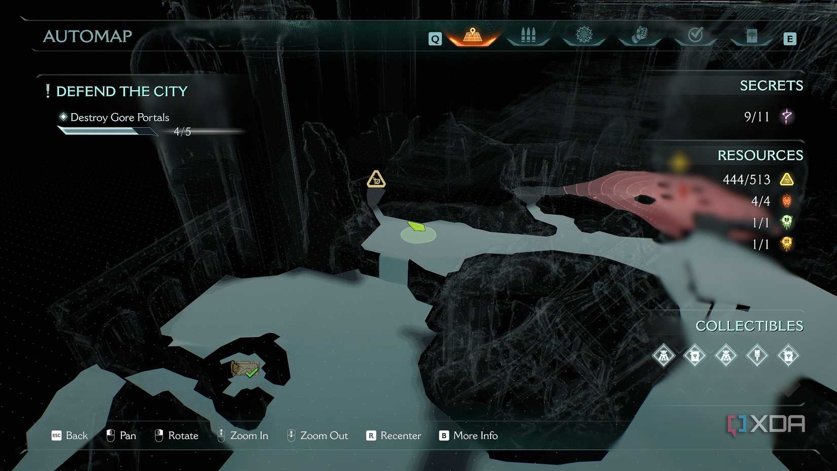 The 3D automap in Doom: The Dark Ages.