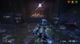 The Doom Slayer collectible toy in Doom: The Dark Ages.