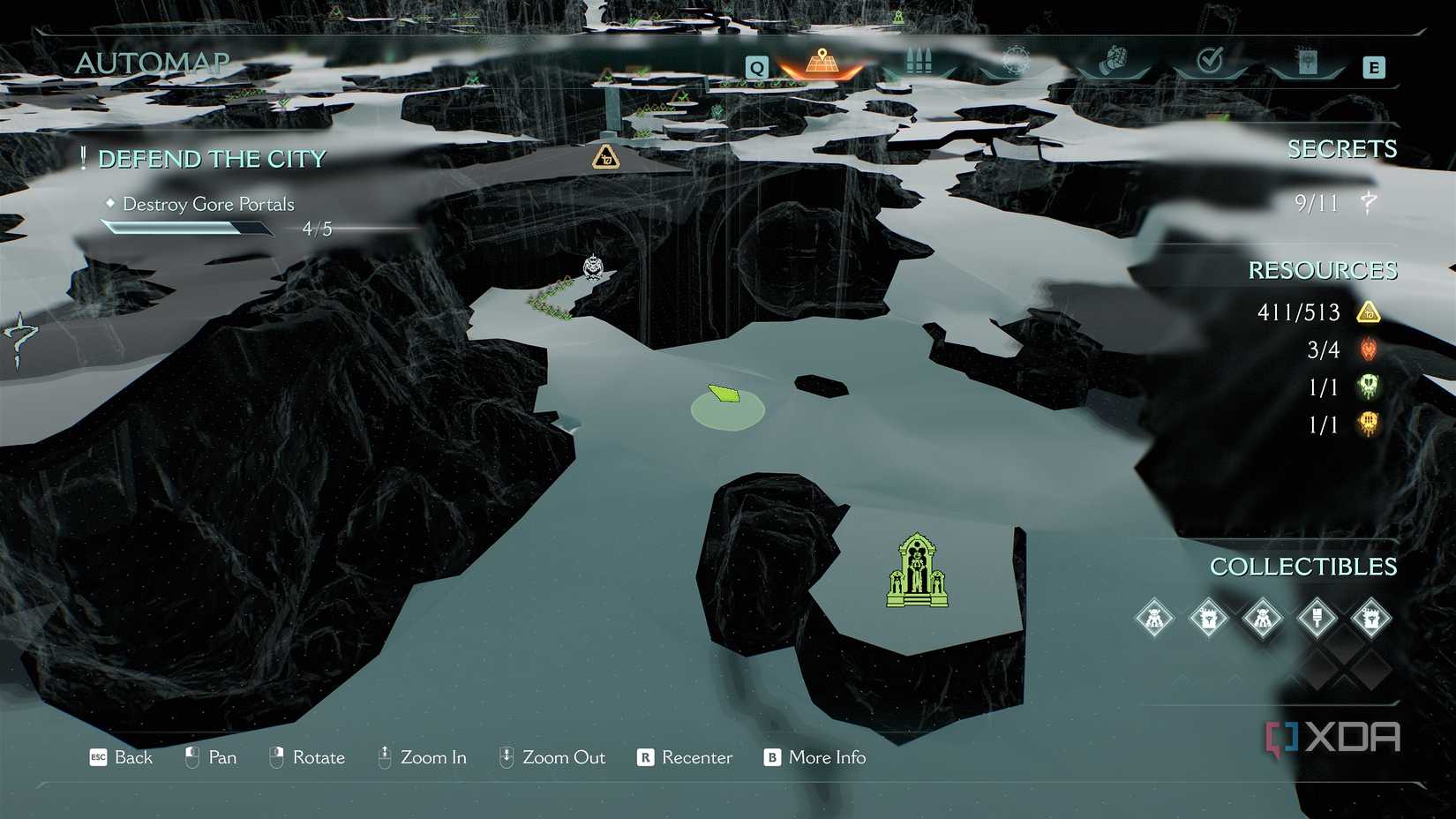 The 3D automap in Doom: The Dark Ages.