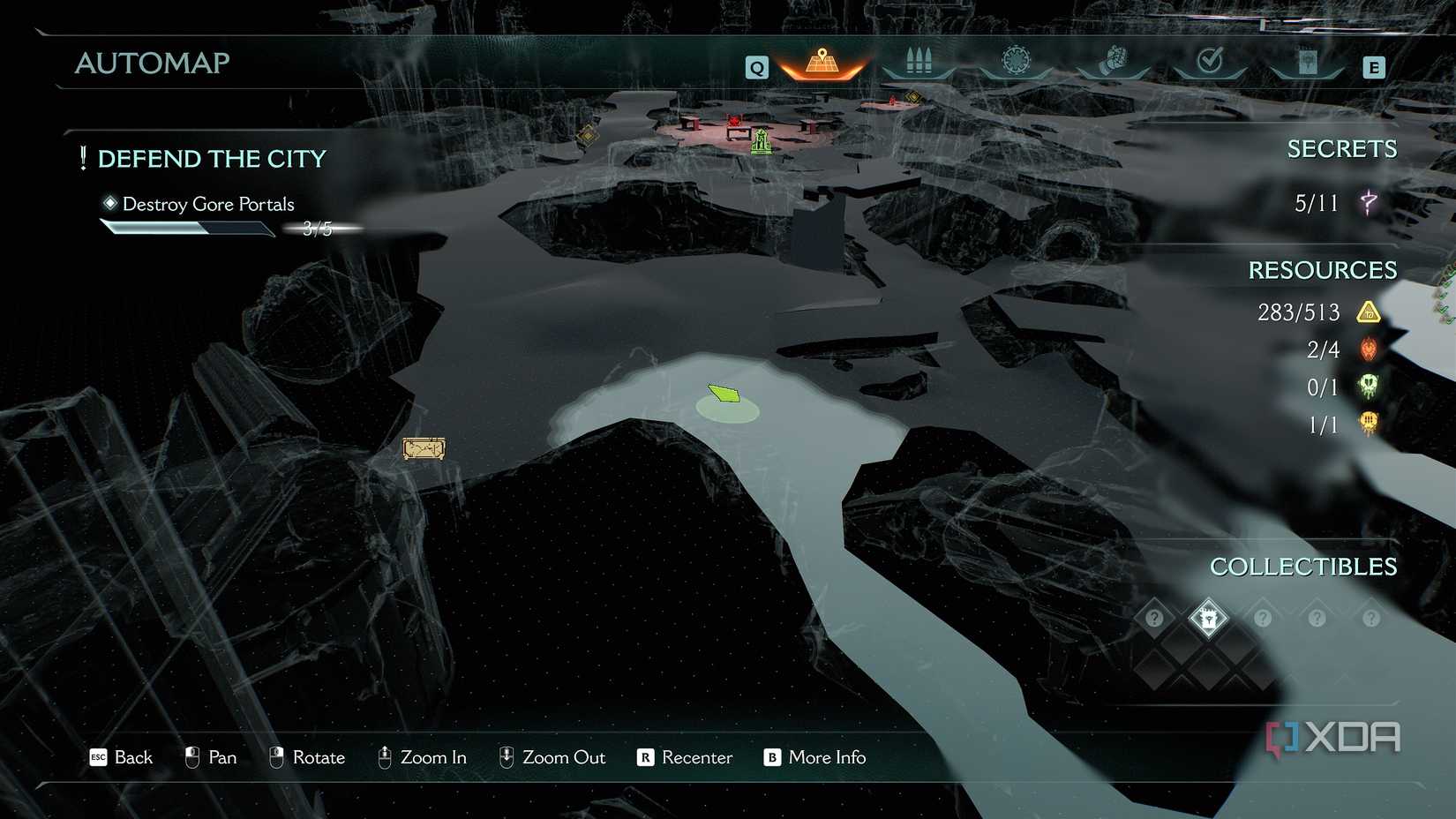 The 3D automap in Doom: The Dark Ages.