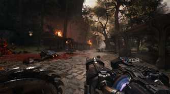 The medieval fantasy setting environment in Doom: The Dark Ages.