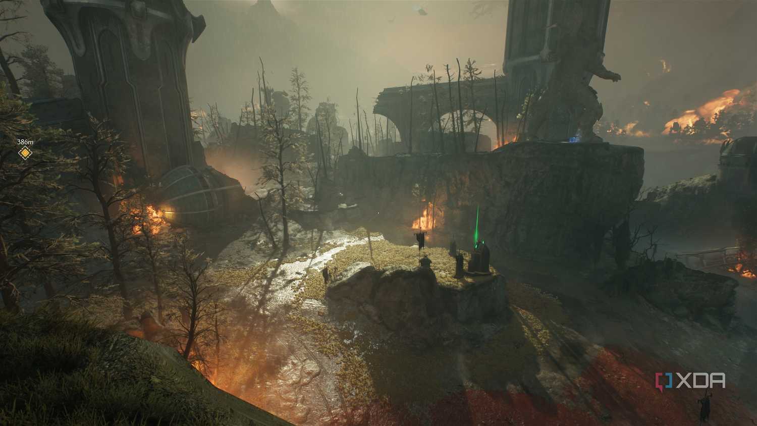 A large map in Doom: The Dark Ages.