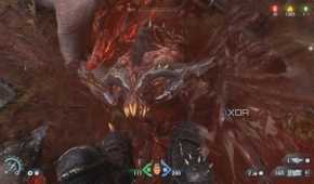 Glory kill on an Arachnotron in Doom: The Dark Ages.