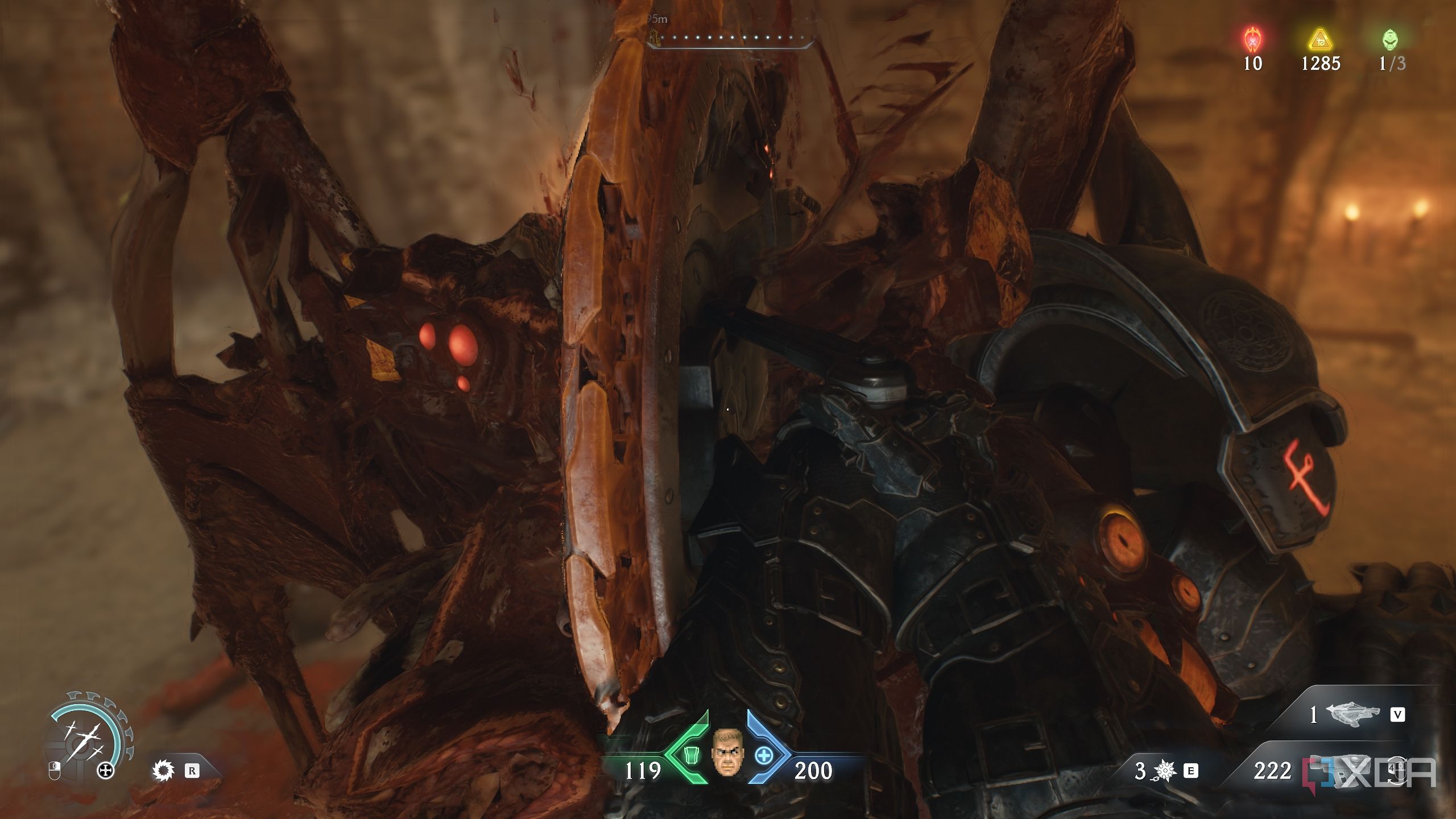 Glory kill on a Cyberdemon in Doom: The Dark Ages.