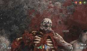 Glory kill on a Hellknight in Doom: The Dark Ages.