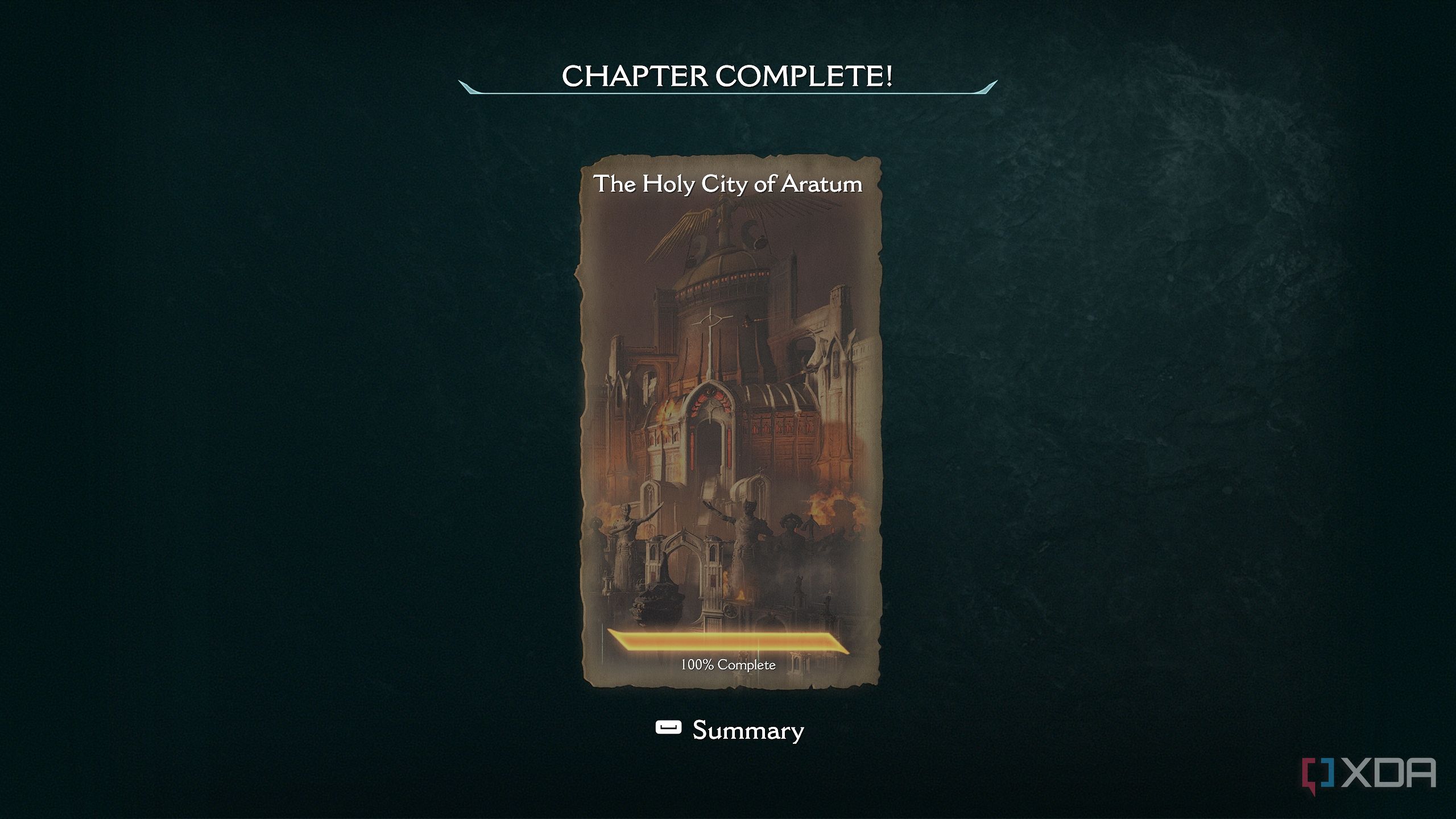 100% completion of chapter 5 in Doom: The Dark Ages.