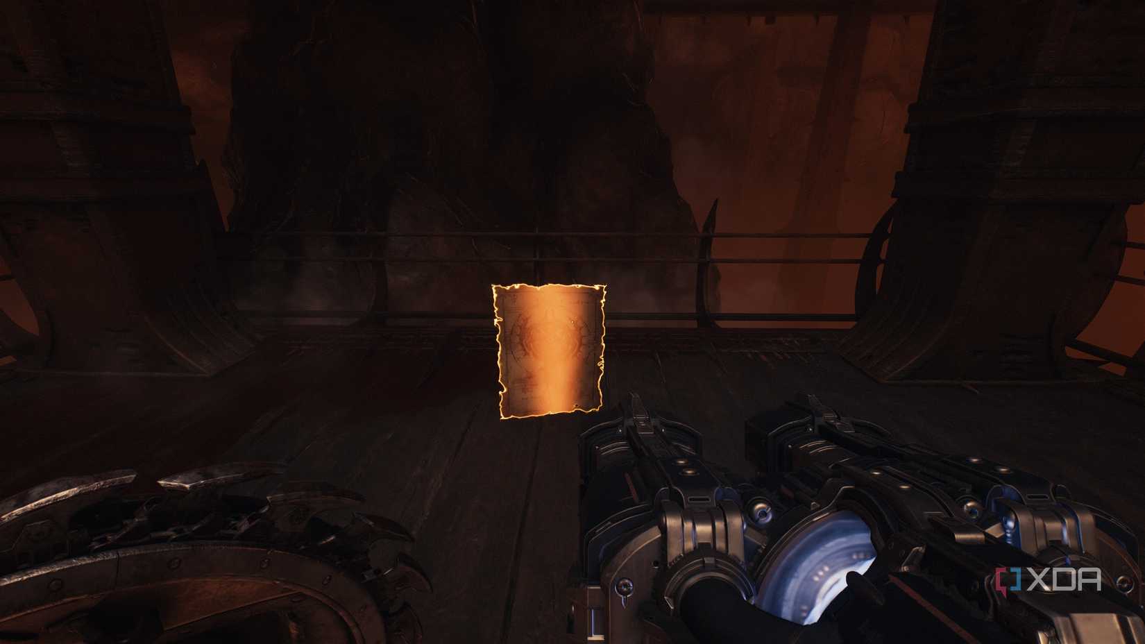 A floating Codex Page in Doom: The Dark Ages.