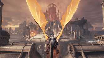 The dragon Serrat flying in Aratum in Doom: The Dark Ages.