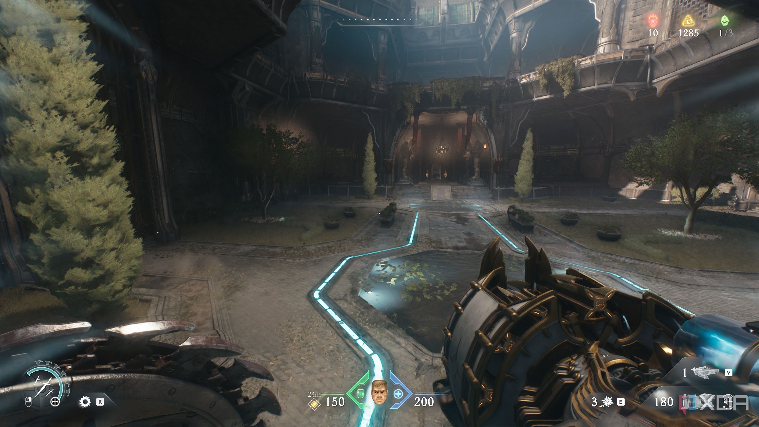 The Slayer jumping in chapter 6 of Doom: The Dark Ages.