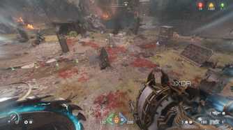 The slayer jumping off a ledge in Doom: The Dark Ages.