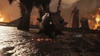 The Doom Slayer dragging his flail on the floor in Doom: The Dark Ages.