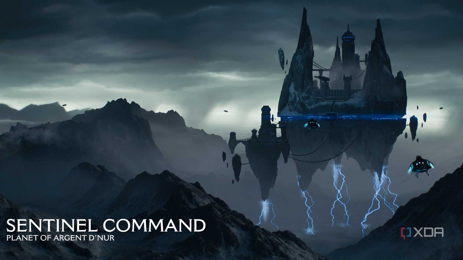 The Sentinel Command Center, floating in the sky, in Doom: The Dark Ages.