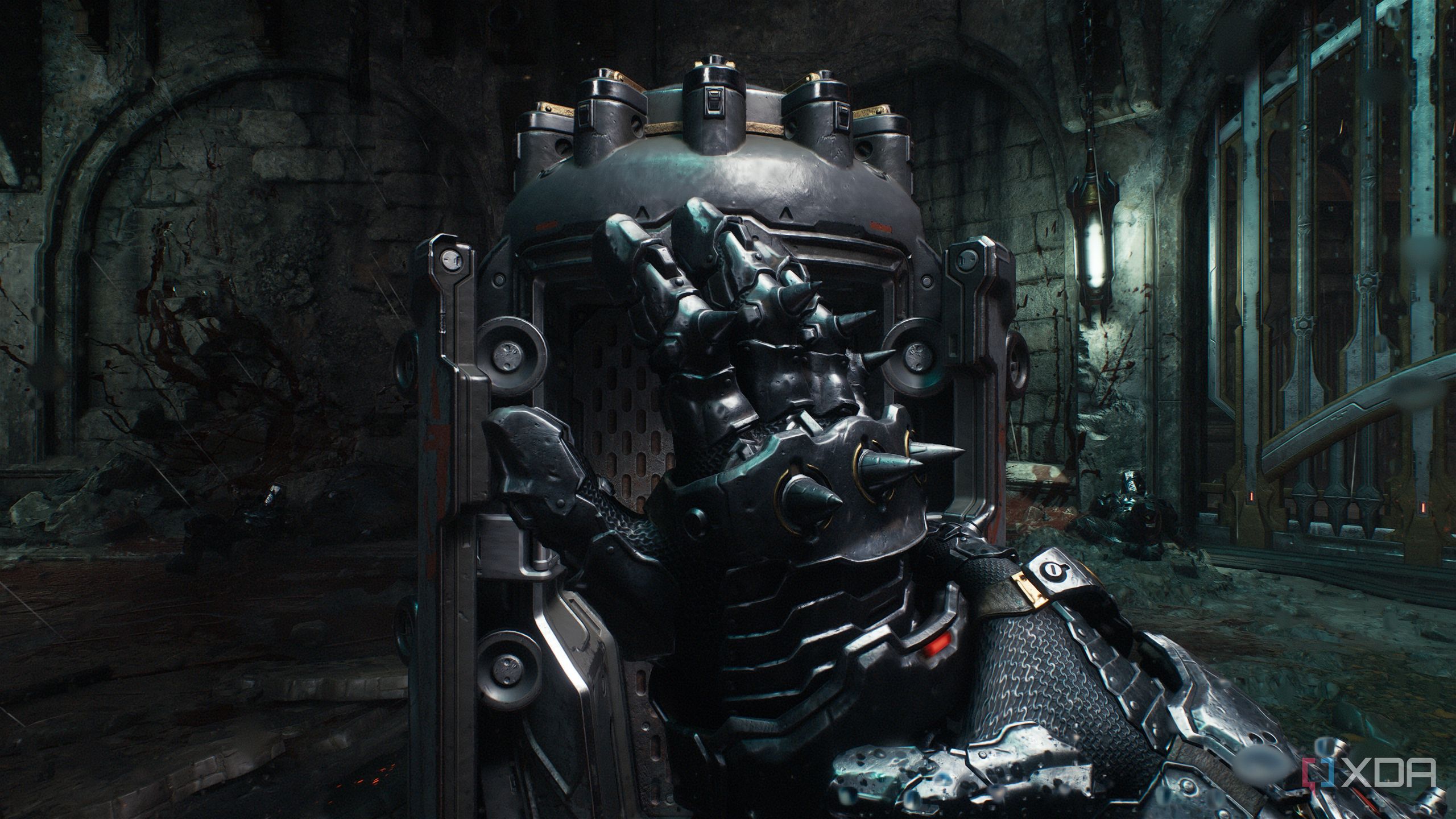 The upgraded melee gauntlet in Doom: The Dark Ages.