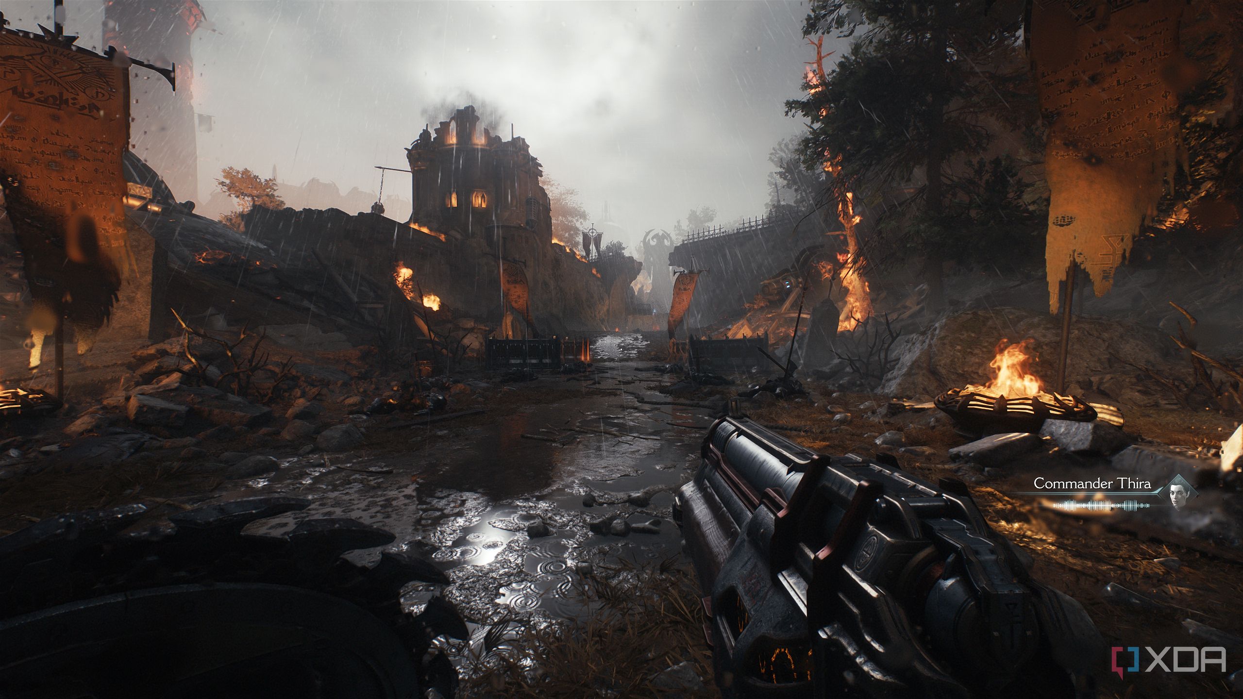 The opening village in Doom: The Dark Ages.