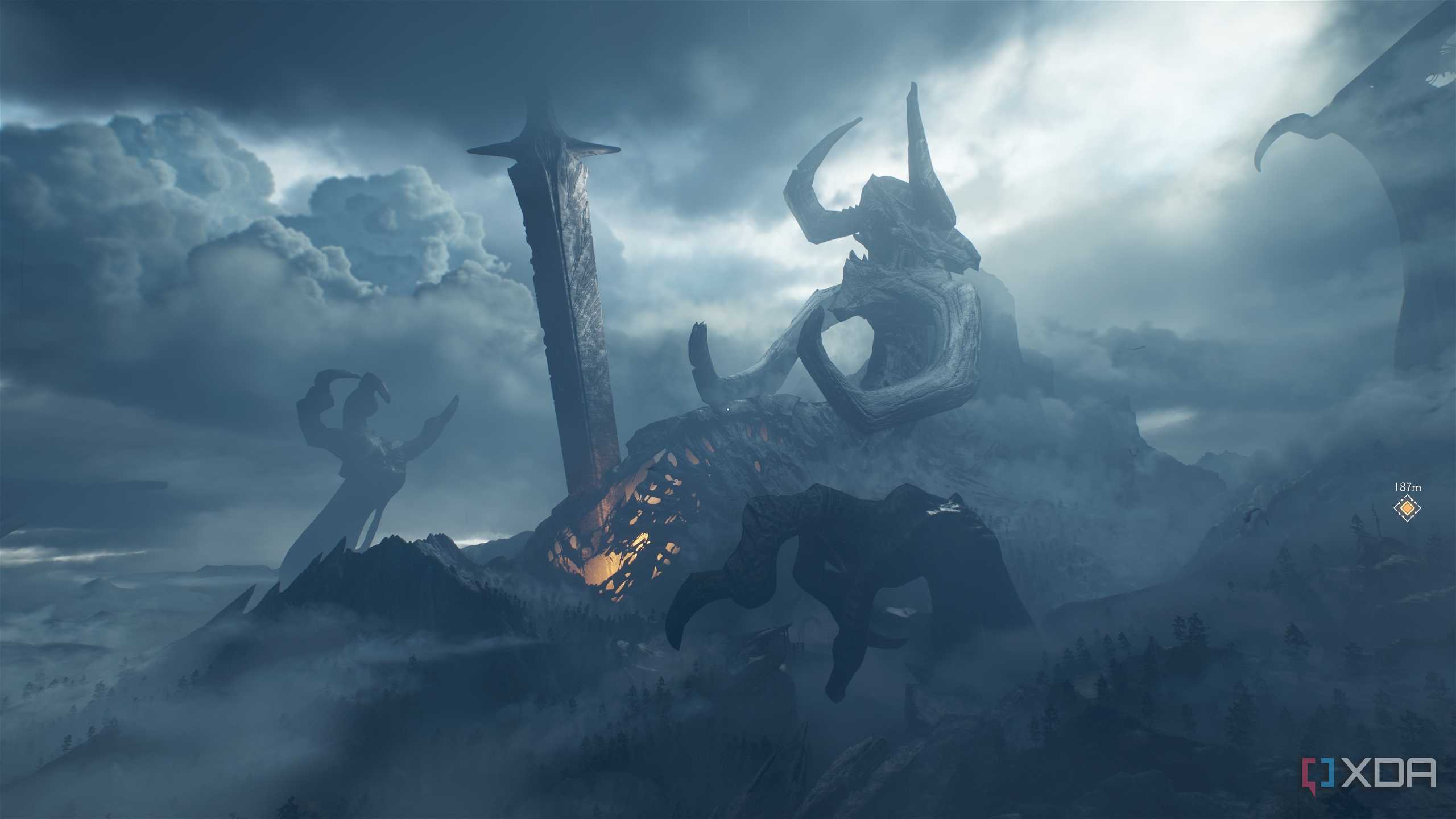 An ancient Elemental corpse in Doom: The Dark Ages.
