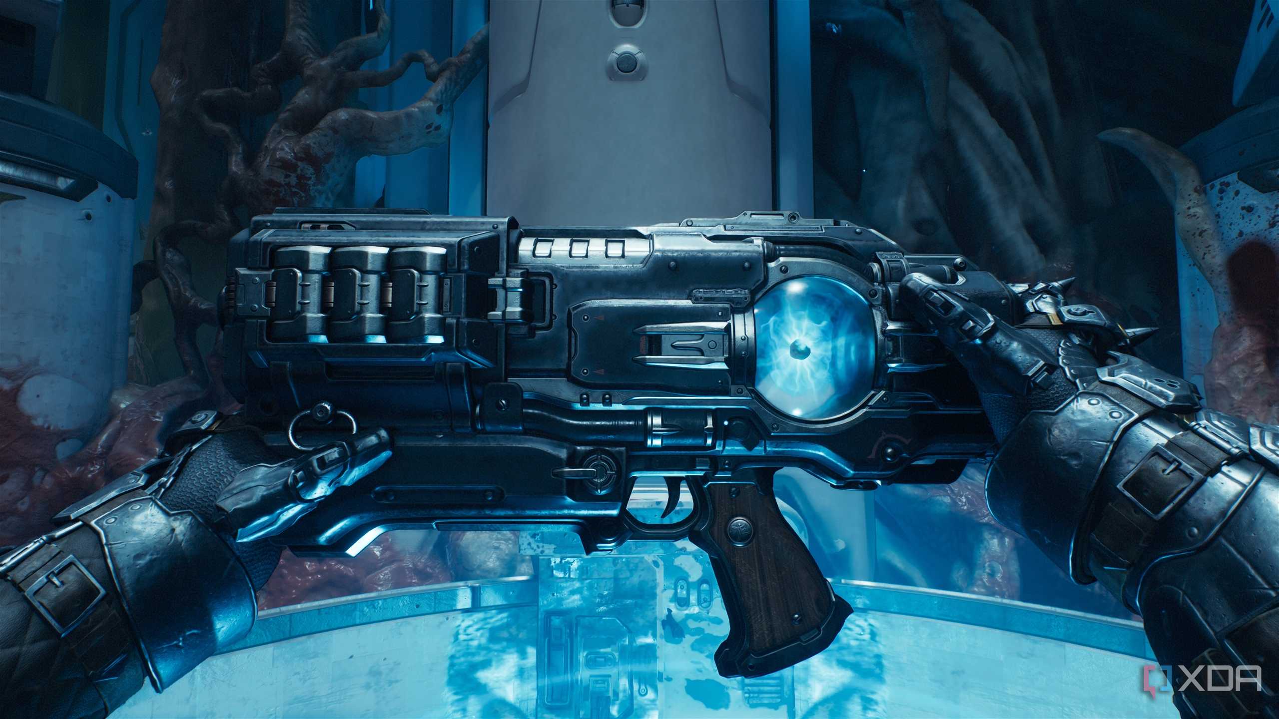 The Accelerator weapon in Doom: The Dark Ages.