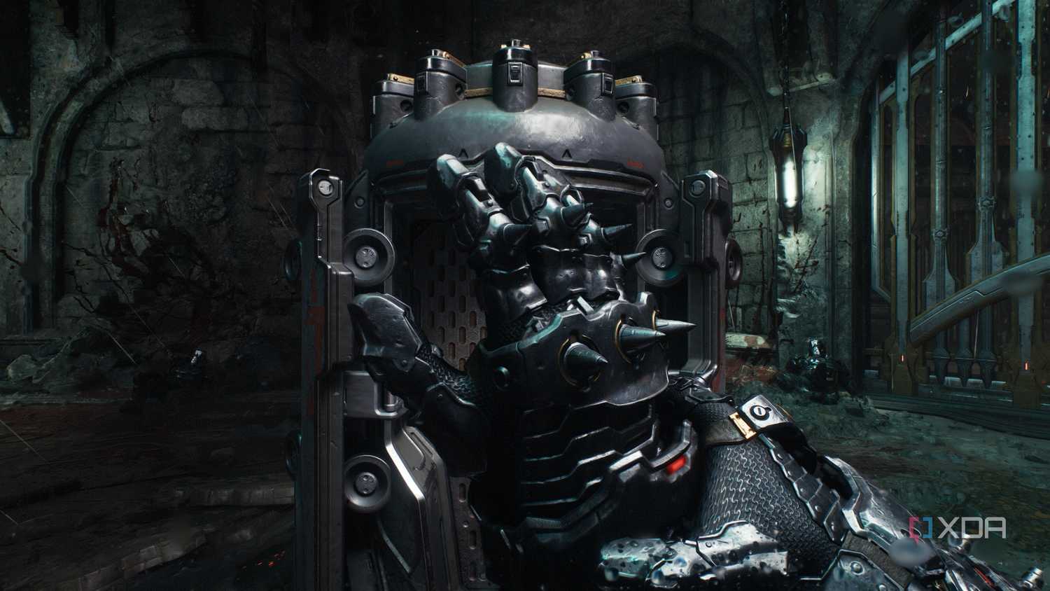 The upgraded melee gauntlet in Doom: The Dark Ages.